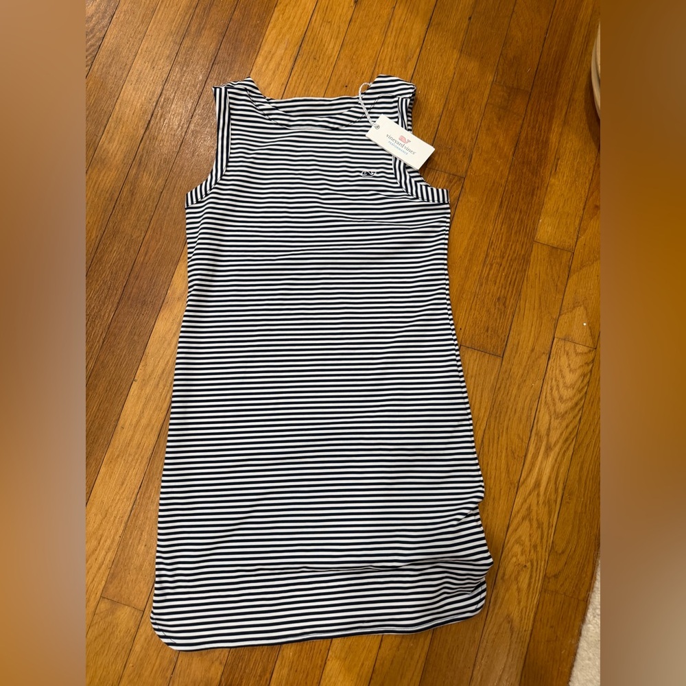 Vineyard Vines Navy and White Striped Tank